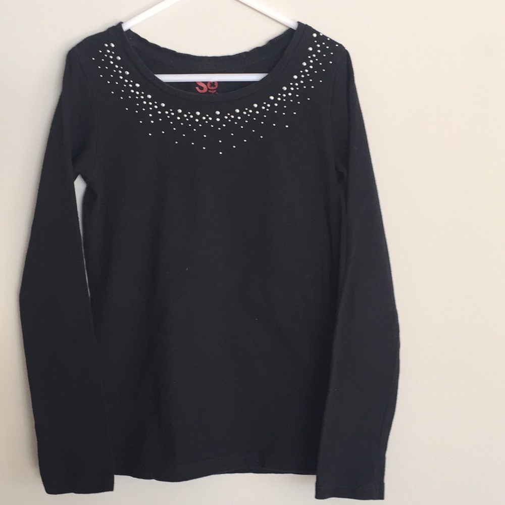 SO Girl Black Top Size 7/8